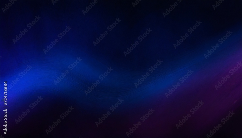 dark blue abstract color gradient wave on black background blurry grainy light wave noise texture backdrop copy space