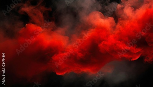 red smoke on black smoke