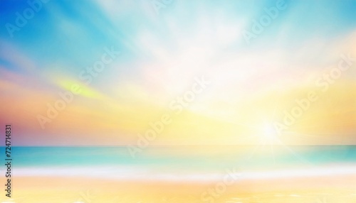 abstract blurred sunlight beach colorful blurred bokeh background with retro effect autumn sunset sky have blue bright white and color orange calm © Kelsey