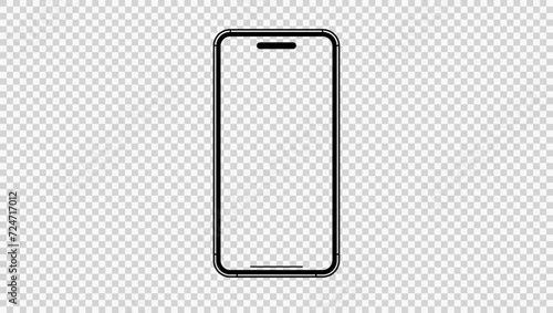 Abstract Contour Of New Phone With Screen
