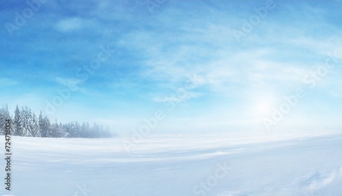 empty panoramic winter background with copy space © Kelsey