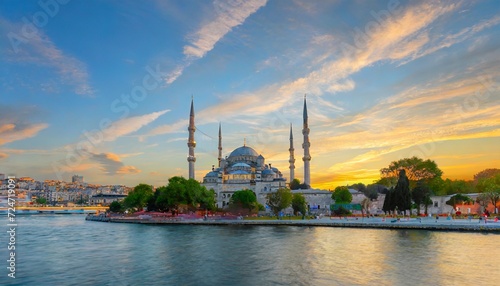 suleymaniye mosque ottoman imperial mosque at sunset historical suleymaniye mosque istanbul most popular tourism destination of turkey golden horn istanbul turkiey photo