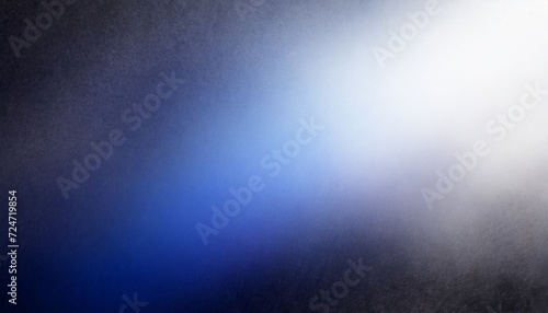 white blue black blurred abstract gradient on dark grainy background glowing light large banner size