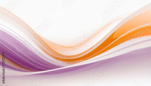 abstract purple and orange swirly wave motion futuristic design white background banner