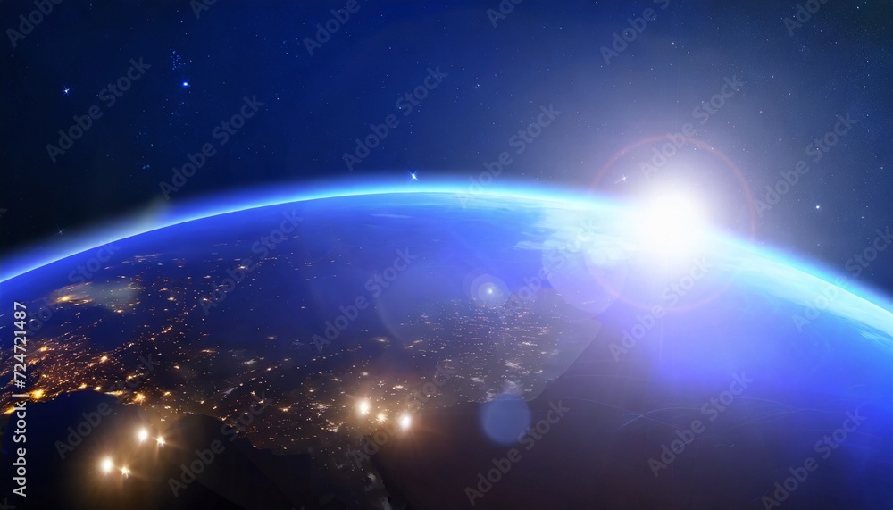 planet earth at night city lights and blue sphere wide space wallpaper elements of this image furnished by nasa