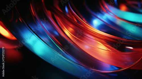 abstract technology fiber optic background with bokeh defocused lights