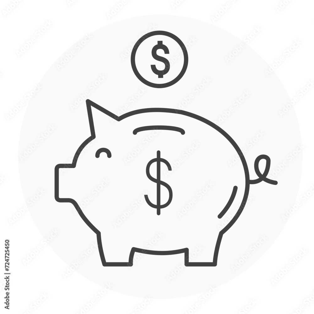 Piggy Bank Vector Illustration Icon Design Piggy Bank Vector Illustration Icon Design