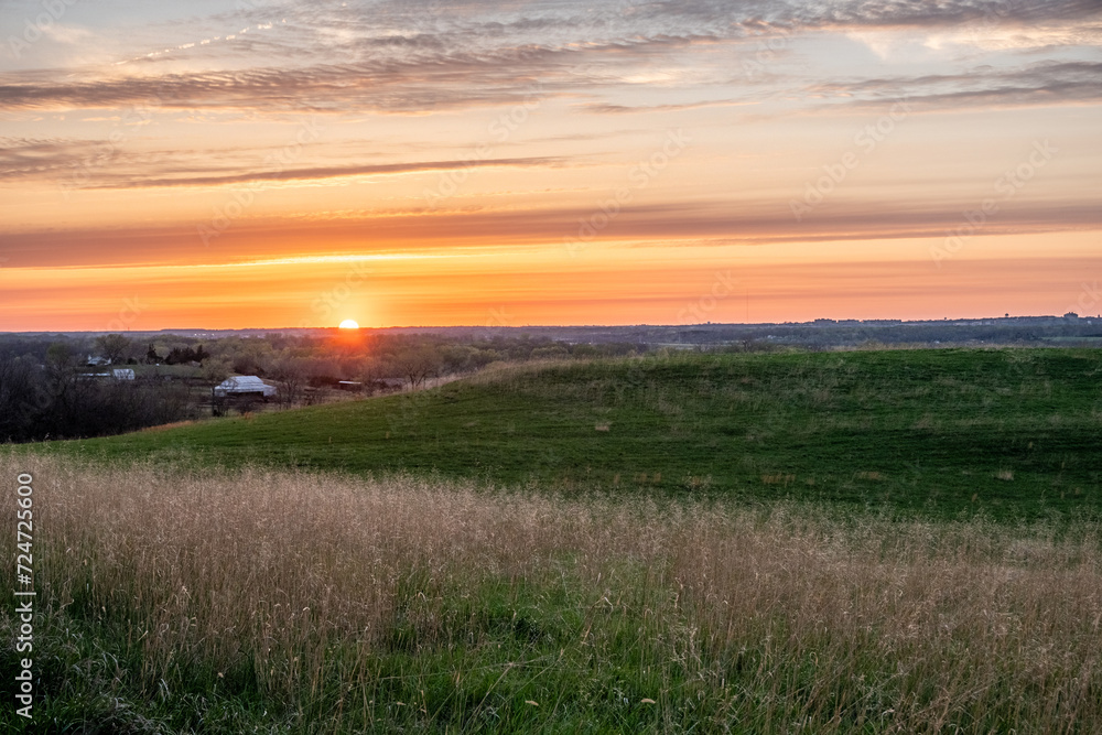 Fototapeta premium scenic views in Nebraska Kansas border