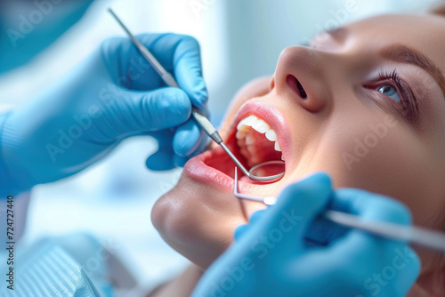 Below view of dentist during teeth examination