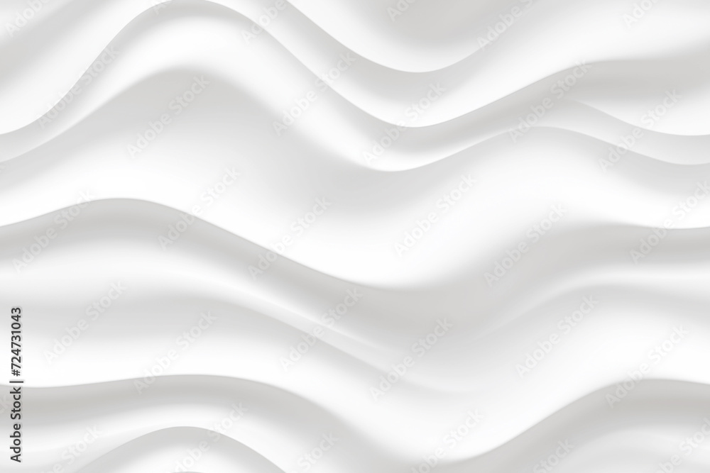 Fototapeta premium Abstract 3d white background, organic shapes seamless pattern texture.