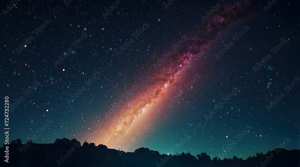 Starry Night Sky with Nebula and Galaxy Starry Night Sky with Nebula and Galaxy