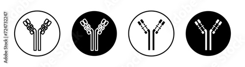 Antibody flat line icon set. Antibody Thin line illustration vector photo