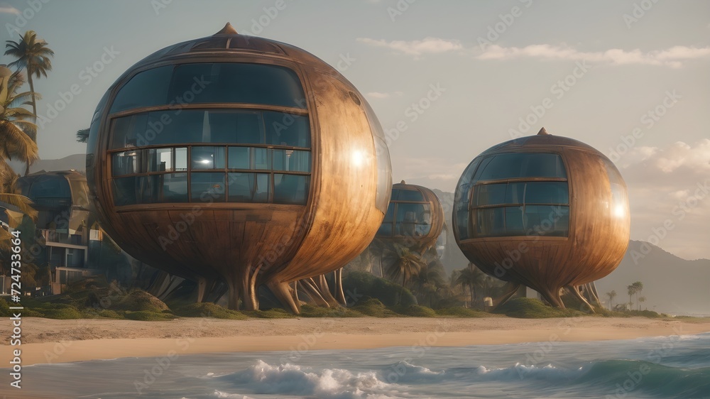 Obraz premium Alien Housing Background Very Cool