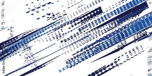 Dots halftone white & blue gradient color pattern grunge texture background. Dots pop art comic sport style vector illustration.
