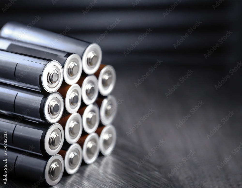 batteries sitting on top of each other on a table with one light shining batteries sitting on top of each other on a table with one light shining