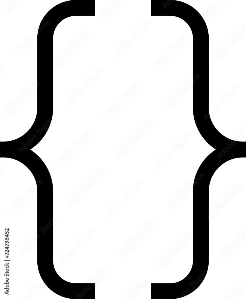Curly braces, double symmetric brackets. Vector Typography symbols pair, frames for punctuation, maths, elements sign for text quote, mathematics. Curly braces, double symmetric brackets. Vector Typography symbols pair, frames for punctuation, maths, elements sign for text quote, mathematics.