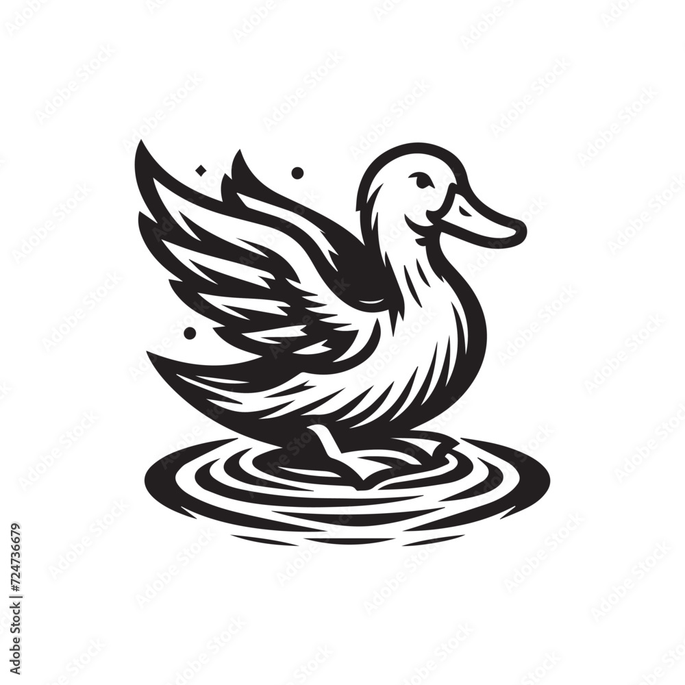 The Duck template logo illustration The Duck template logo illustration