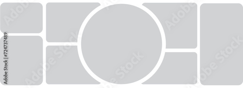 8 photo collage template. vector illustration, new collections