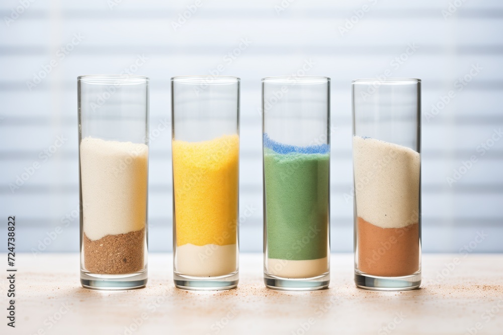 different colored sand layers in glass different colored sand layers in glass