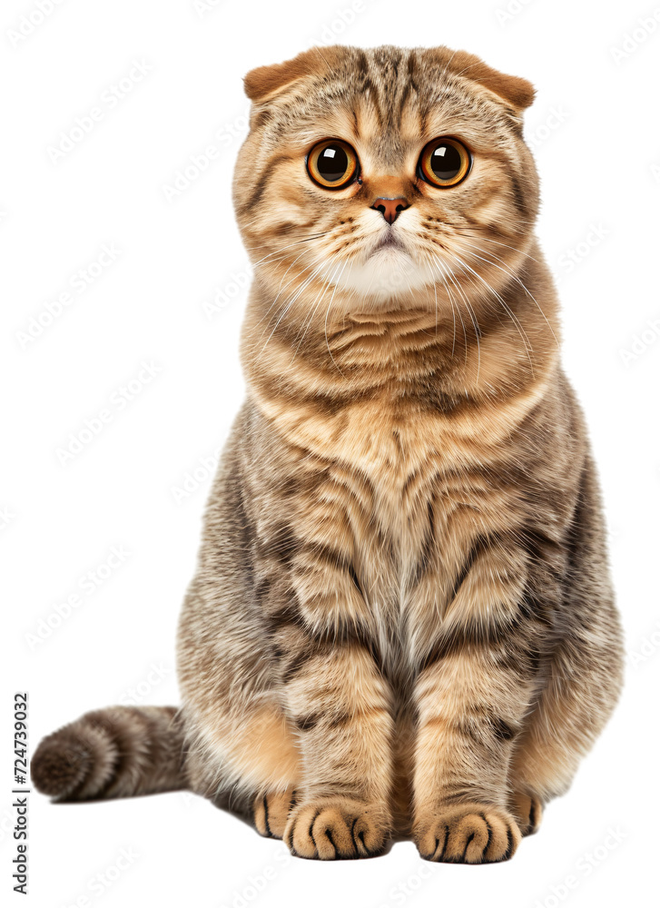 Scottish Fold Longhair cat Full body