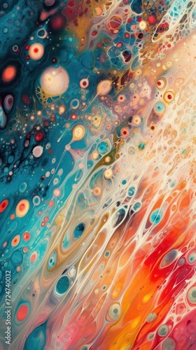 A vivid  swirling abstract of quantum colors