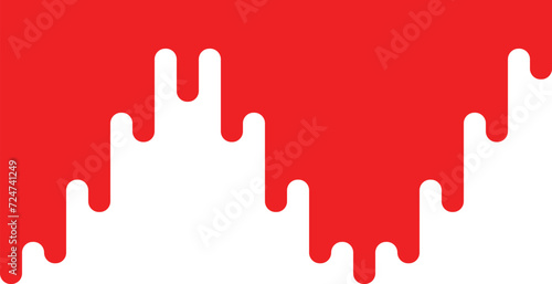 red paint and drops of blood, dripping paint on the wall, thick paint. Красная краска стекающая по стене тонкими подтеками