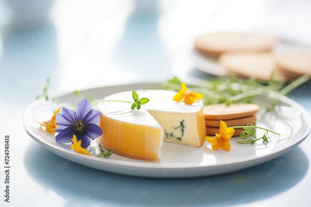 dairy-free cheese made from cashews styled beautifully on a plate dairy-free cheese made from cashews styled beautifully on a plate