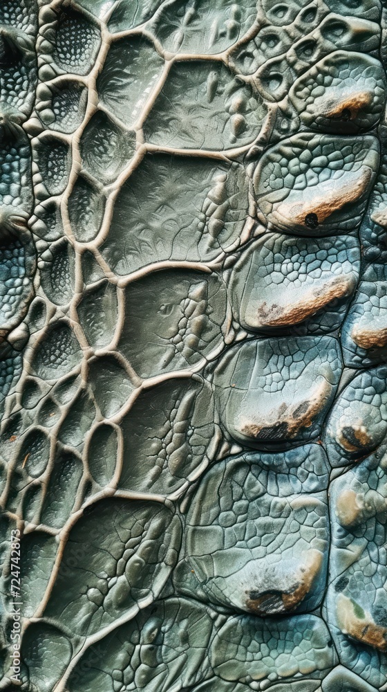 Close-up of dark blue reptile skin texture. Close-up of dark blue reptile skin texture.