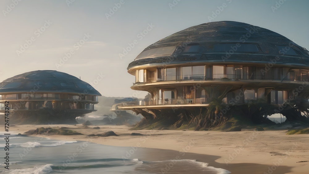 Obraz premium Alien Housing Background Very Cool