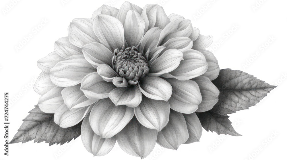 a black and white photo of a flower with leaves on the bottom of the flower and the center of the flower on the top of the flower and bottom of the flower. a black and white photo of a flower with leaves on the bottom of the flower and the center of the flower on the top of the flower and bottom of the flower.
