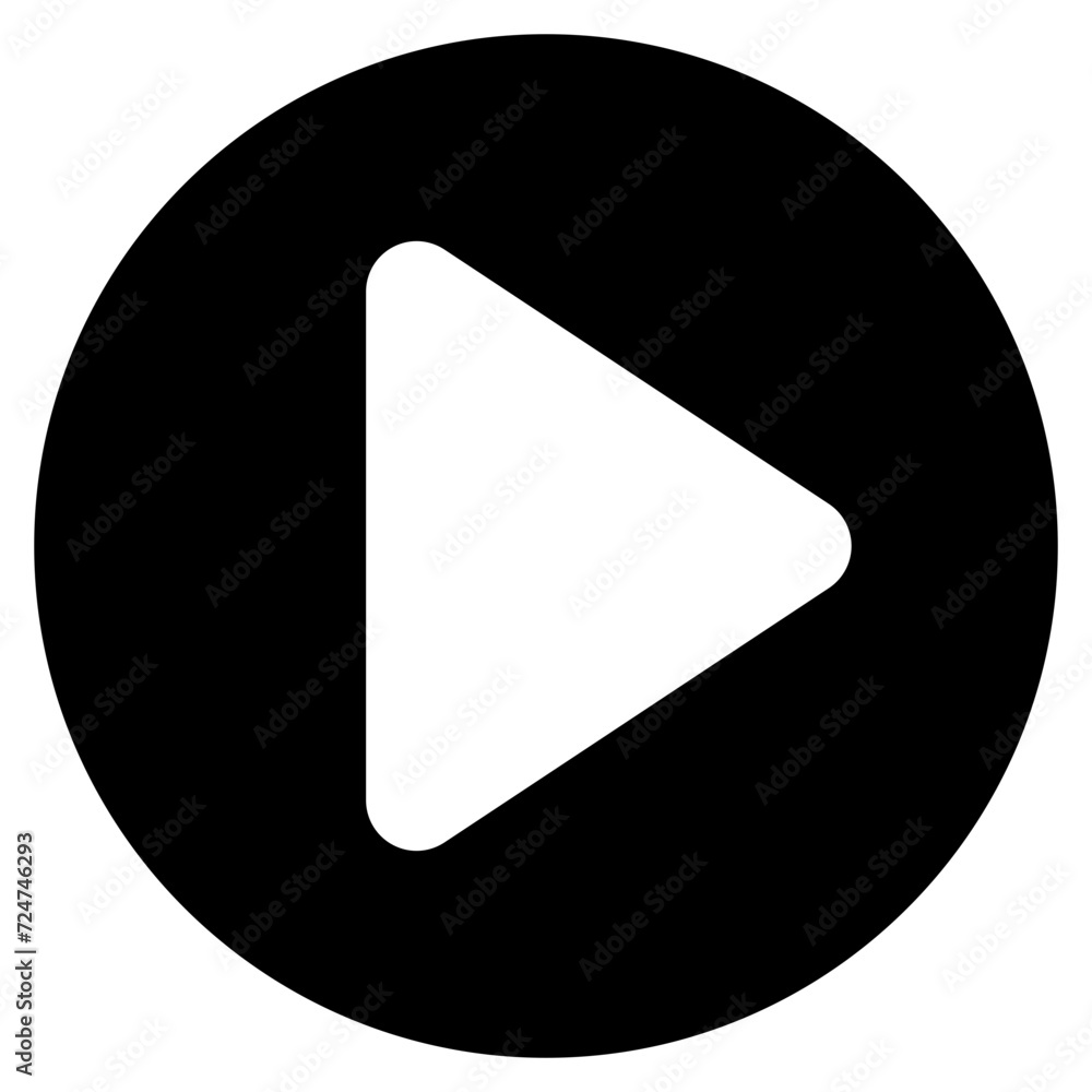 play button icon vector symbol. music video start sign. play button icon vector symbol. music video start sign.