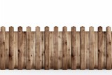 A picture of a wooden fence against a white background. Suitable for various uses