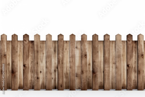 A picture of a wooden fence against a white background. Suitable for various uses