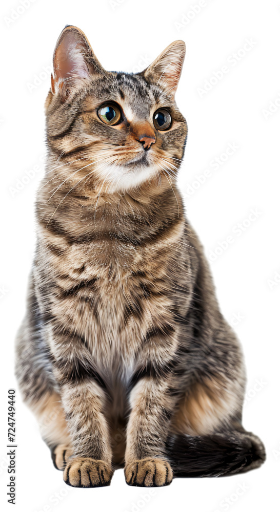 An image of a full-body Manx cat in PNG format.