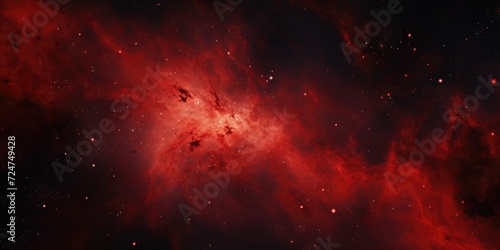 A stunning image of a bright red nebula with stars in the background. Perfect for astronomy enthusiasts or anyone looking for a captivating space-themed image