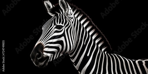 A monochrome picture of a zebra. Can be used for various purposes