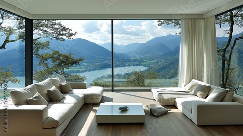 Luxurious Seaside Villa with Panoramic Mountain View © Raad