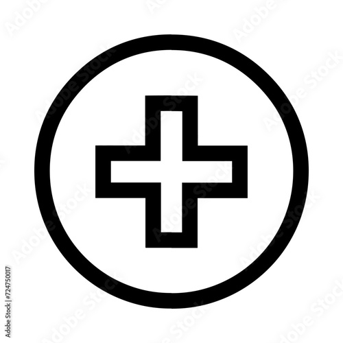 Add icon vector. Plus icon sign symbol vector. Medical cross vector icon illustration isolated on white background