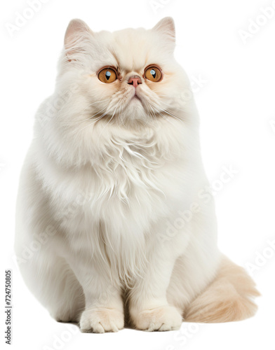 persian cat isolated on white photo
