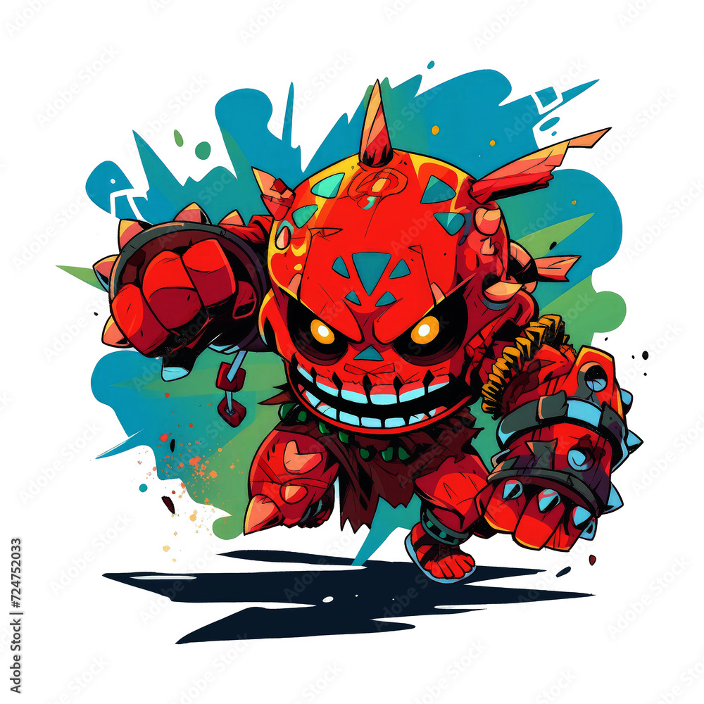 Warrior monster with strong fist image. Warrior Monster game character Generative AI Warrior monster with strong fist image. Warrior Monster game character Generative AI
