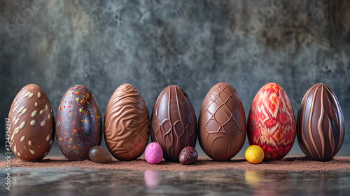 Decadent Delights: Array of Artfully Crafted Chocolate Eggs
