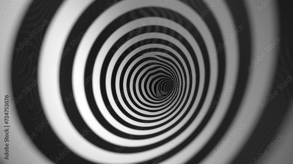 Optical Illusion, black and white spiral. Optical Illusion, black and white spiral.