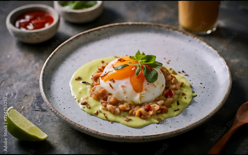 Capture the essence of Llapingacho in a mouthwatering food photography shot Capture the essence of Llapingacho in a mouthwatering food photography shot