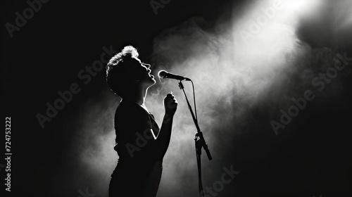 A jazz diva exudes elegance and poise, her expressive vocals weaving a tapestry of emotion and storytelling.