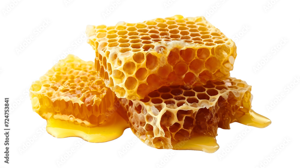 Honeycombs isolated on transparent background Honeycombs isolated on transparent background