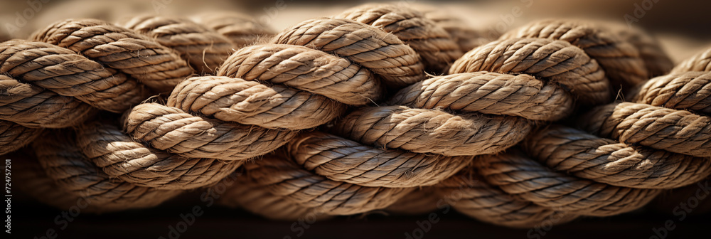 Intertwined rope close up. Team rope diverse strength connect partnership together teamwork unity communicate support. Strong diverse network rope team concept integrate braid color background coopera Intertwined rope close up. Team rope diverse strength connect partnership together teamwork unity communicate support. Strong diverse network rope team concept integrate braid color background coopera