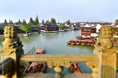 Zhujiajiao is an ancient town located in the Qingpu District of Shanghai.This is a water town was established about 1,700 years ago photo