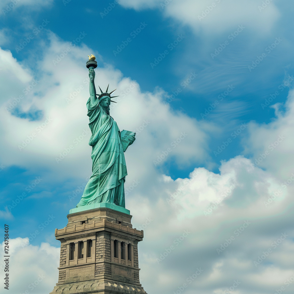 High Resolution Travel Photograph: The Majestic Statue of Liberty