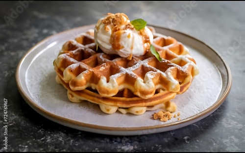 Capture the essence of Liège Waffle in a mouthwatering food photography shot © Venture Bell