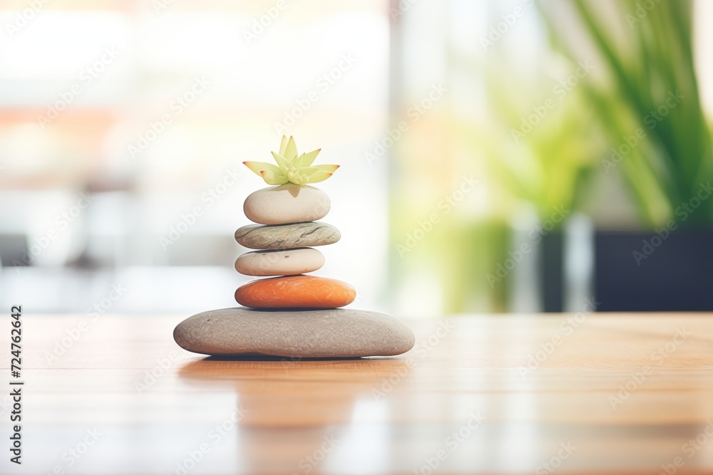 stacked hot stones ready for a spa session stacked hot stones ready for a spa session